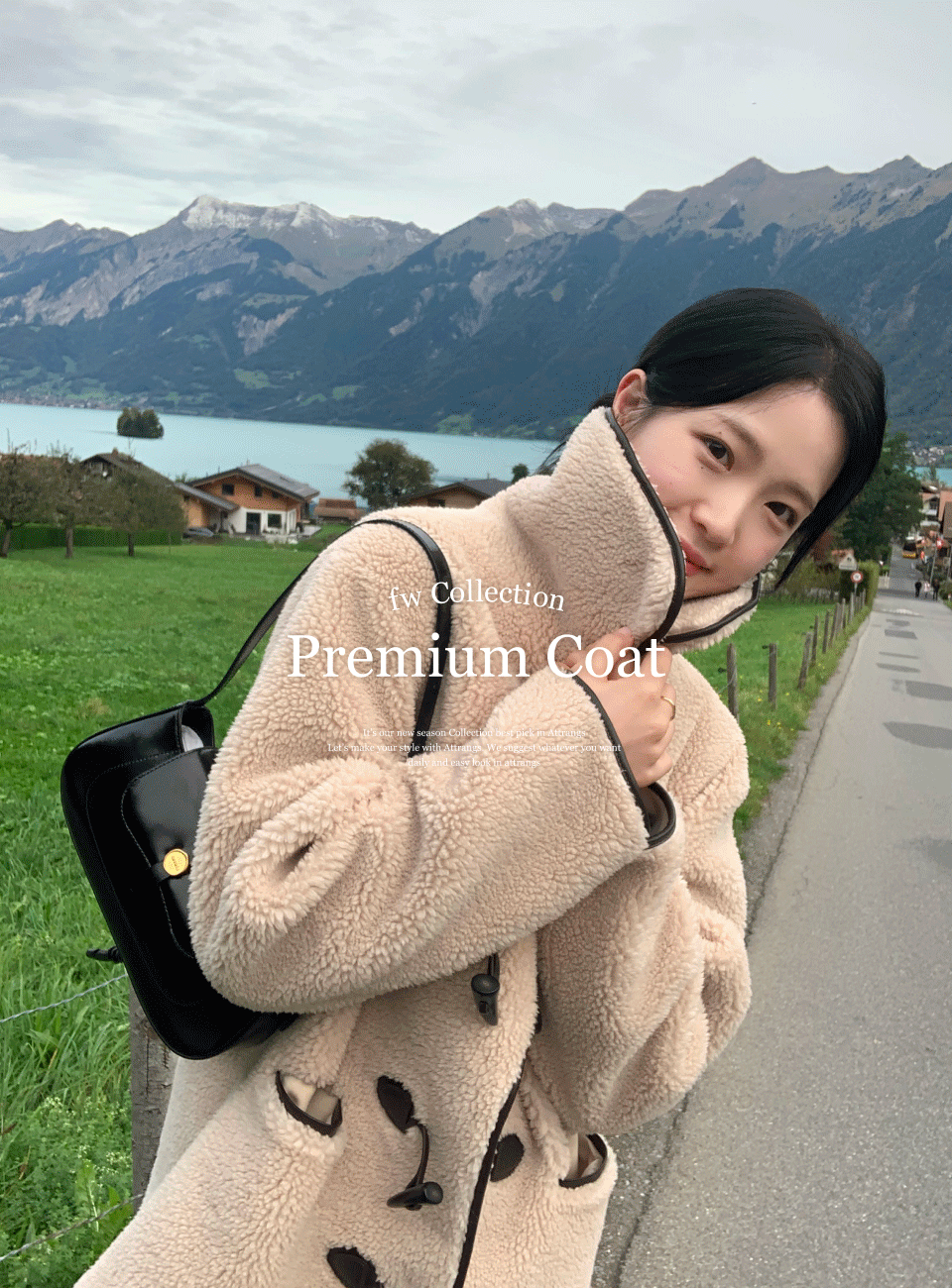 🚚당일발송  [디자인특허/고퀄리티] 리볼드 프리미엄 에코 양털 하프 더플 코트 데일리룩,데이트룩,출근룩,나들이룩,떡볶이코트 ct1640 상세 이미지 2