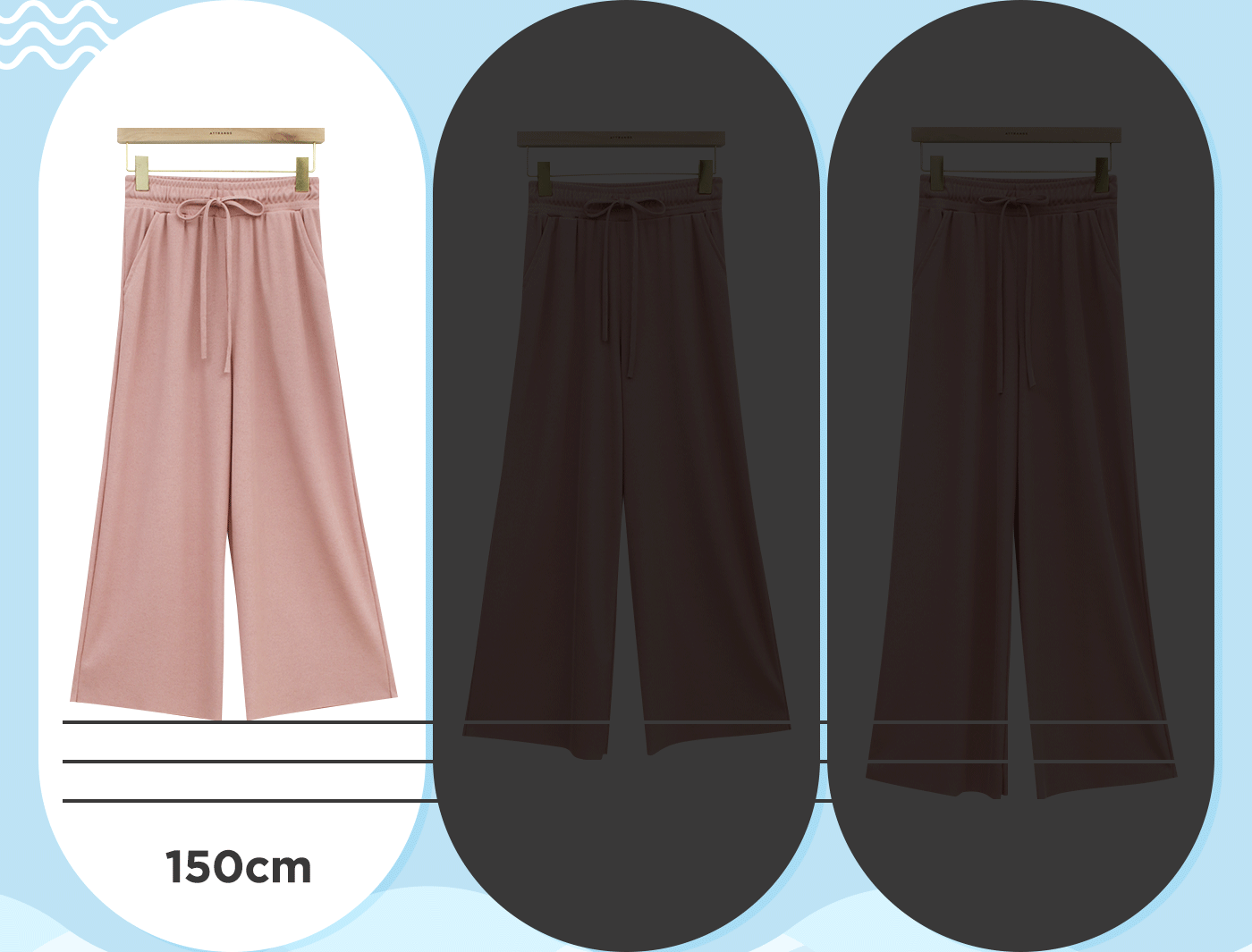 ps2135 Solid Tone Elasticated Wide Leg Pants | ATTRANGS: Shop Korean ...