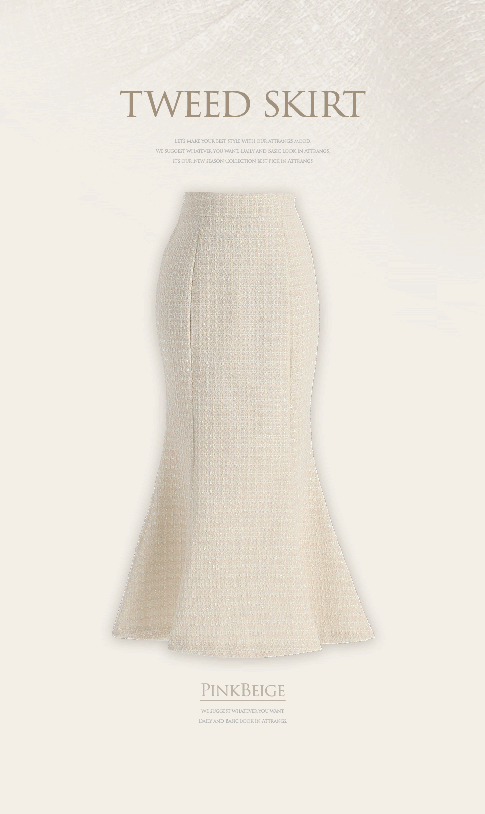 sk5396 Tweed Mermaid Skirt | ATTRANGS: Shop Korean fashion clothing, bags,  shoes and accessories for women