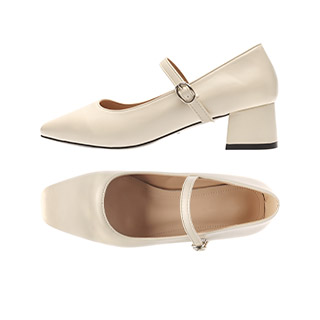 클래식한 스퀘어토 메리제인 미들굽 슈즈 shoes