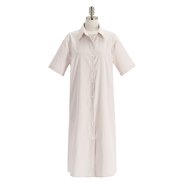 op13716 내추럴핏 스트라이프 셔츠 여름 원피스 dress