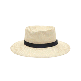 천연소재로 제작된 리본 버클 장식 고급 파나마햇 hat