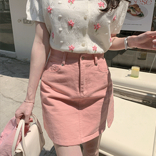 sk5735 언발 트임 디테일의 팬츠안감 코튼 여름 미니 스커트 skirt