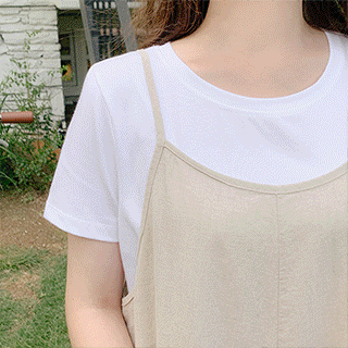 에어리 쫀쫀스판 베이직 반팔 여름 티셔츠
