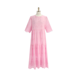 op14233 사랑스러운 디자인의 펀칭 롱 여름 원피스 dress
