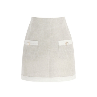 트위드 배색 H라인 미니 여름 스커트 skirt