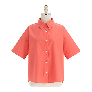 8가지 컬러 구성의 루즈핏 데일리 카라 셔츠 blouse