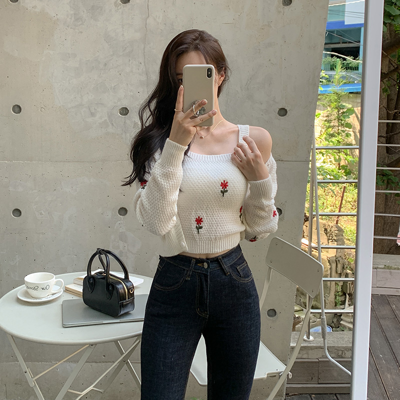 플라워 자수 크롭 나시 가디건 투피스 세트 set 벚꽃룩