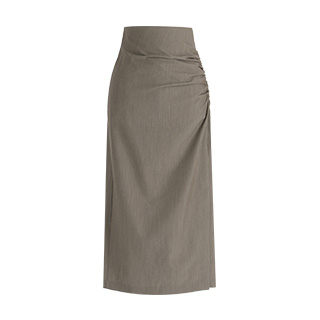 보카시 패브릭의 셋업 셔링 롱 스커트 skirt