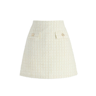 은은한 원사가 섞인 a라인 트위드 미니 스커트 skirt 벚꽃룩