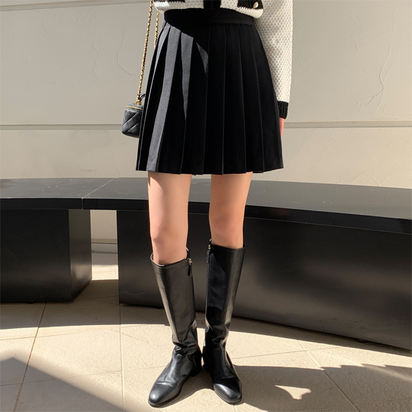 먼스 바지 안감 플리츠 스커트 skirt