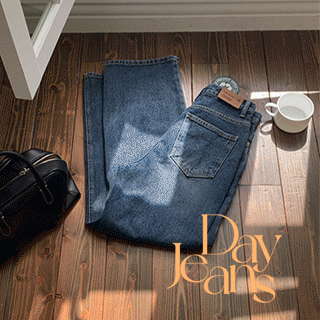 (기모추가)Day Jeans No.3 프리미엄 세미와이드 데님 진 (리사이클 원단) pants