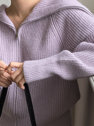 [울함유] 파스테리 세일러 니트 집업 가디건