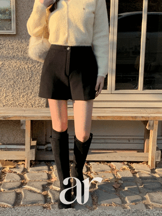 (MADE/융기모/벗기싫은촉감) 쫀쫀이 스판 융기모 숏 겨울 팬츠