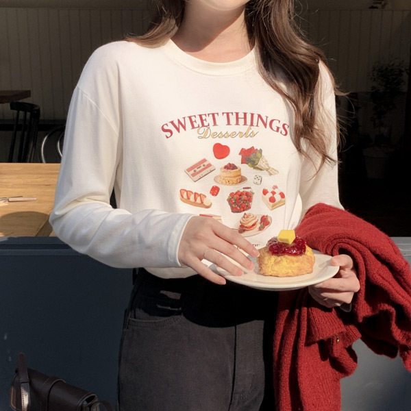 스윗띵스 딸기크림 쫀득소프트 모달 티셔츠