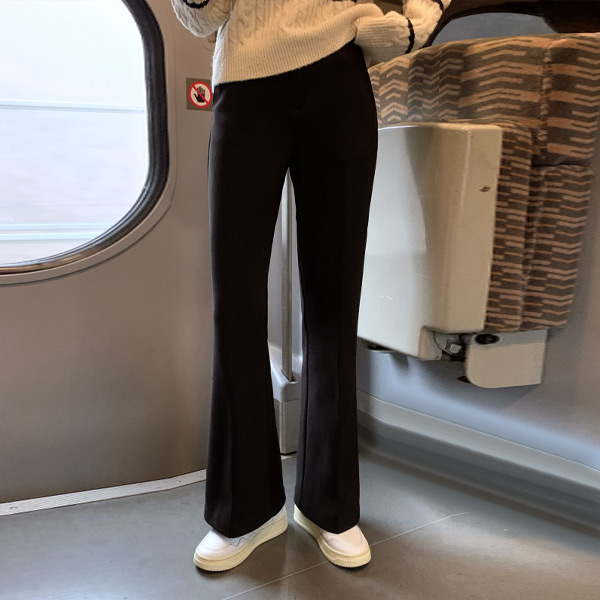 쫀쫀이 2기장 스판 융기모 세미부츠컷 슬랙스 pants