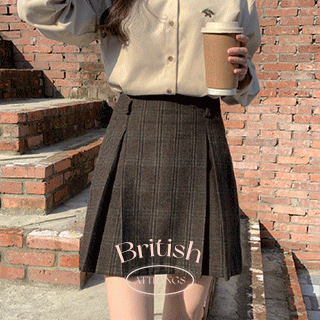 [울50%] 브리티시 울 체크 스커트 skirt