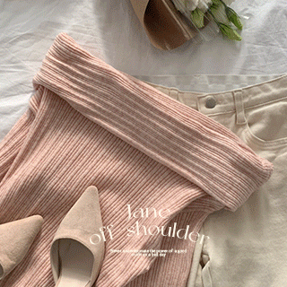 [울함유] 제인 울 골지 오프숄더 니트 knit