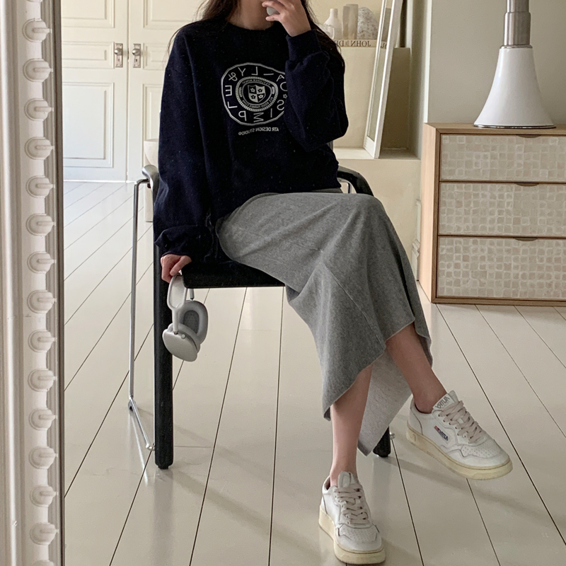 데이비 골지 벨로아 스커트 skirt 벚꽃룩