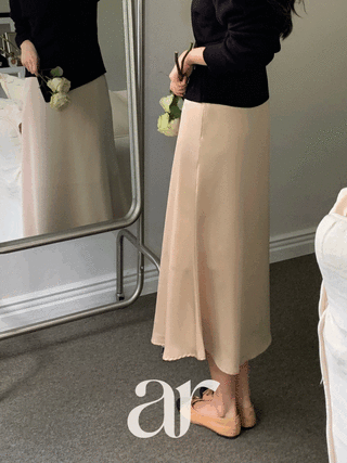 (MADE) 시메르 세미 머메이드 롱 스커트