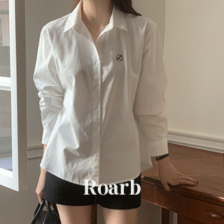 로어브 코튼 30수 피치기모 루즈핏 셔츠 blouse