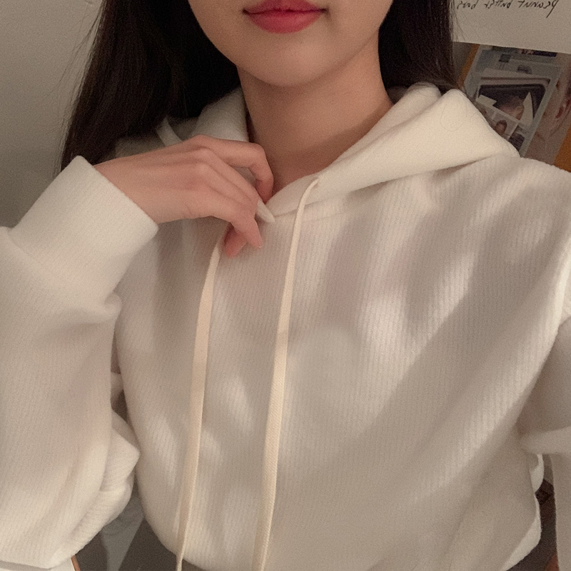 델리 기모 후드 롱 원피스 벚꽃룩