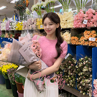 [주문폭주] [울함유] 몰리 헤어리 부클 반팔 퍼프 크롭 니트