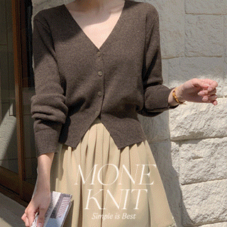 (2가지넥/이태리코튼♥) 모네 라운드넥 V넥 니트 가디건