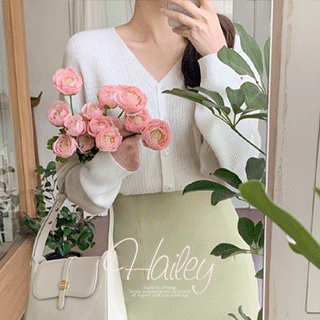 헤일리 브이넥 니트 가디건 cardigan
