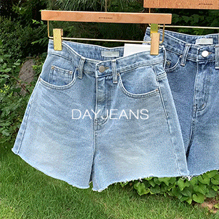 (3사이즈/컷팅) Day Jeans No.19 테루 세미 A라인 하이웨스트 컷팅 데님 여름 팬츠