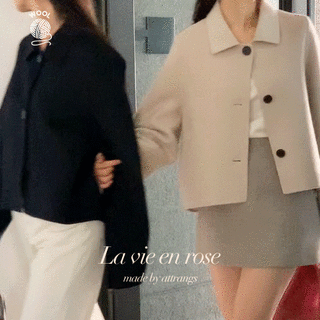 [울함유] (MADE/프리미엄원단♥) 르에보 메리노울 숏 핸드메이드 코트