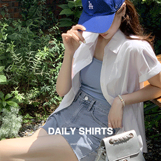 (여름아우터/10color) 위닝 베이직 루즈핏 반팔 셔츠