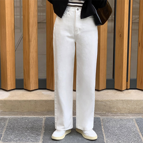 (MADE/기모추가/코디만능템) Day Jeans No.27 데이진 프리미엄 세미 와이드 코튼 팬츠