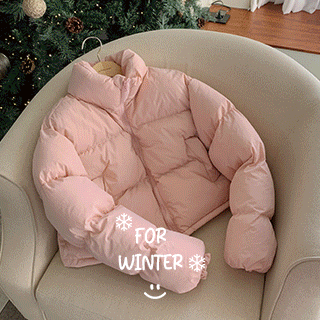 (빵빵웰론♥/트렌디) 데이스 하이넥 크롭 숏패딩