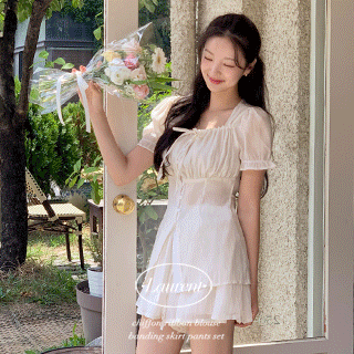 [Luna Belle]25SS★夏 韓国人気 ★スカート ツーピース セット シック夏ツーピーススカートセットノースリーブスリムベスト
