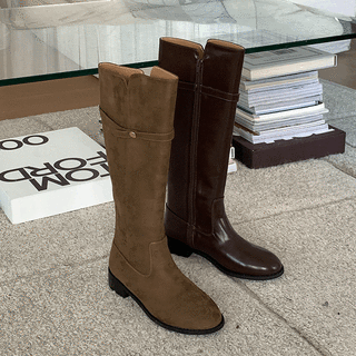 [1000장 돌파✨] (225~260) 테넛 골드장식 벨티드 롱부츠