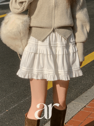 (포근따듯/풀밴딩/2사이즈/바지안감/러블리무드♥) 르에브 벨벳 밴딩 플레어 미니 스커트