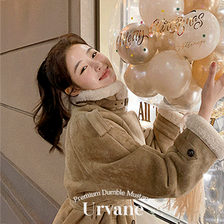 (MADE/브랜드퀄리티♥) 어베인 벨트 세트 스웨이드 덤블 무스탕 하프 코트