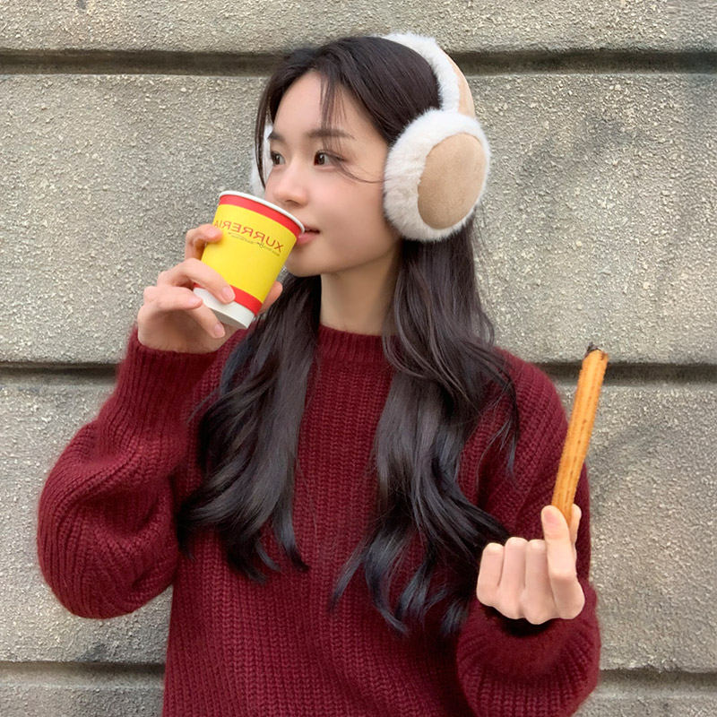 (앙고라35%/데일리추천템/포근소프트) 디핑 라운드 와플 베이직 긴팔 니트