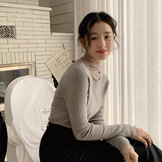 (기본템/소장필수템/여리핏♥) 바니즈 골지 라운드넥 긴팔 니트