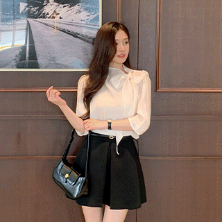 (바지안감/러블리무드/보호본능핏) 라젠 여리핏 플리츠 미니 스커트