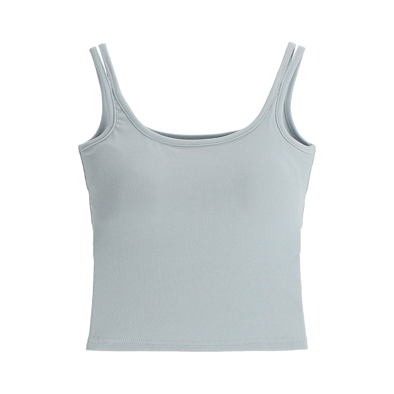 パッド付き / 伸縮性↑ / 脇肉カバー）モレント 細リブ ダブル