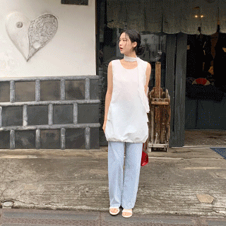 (MADE/바스락쿨링/양면착용/투웨이) 첼리 나일론 스트링 레이어드 나시 미니 원피스