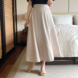 (MADE/2기장/골반볼륨핏) 헨느 플레어 롱 스커트