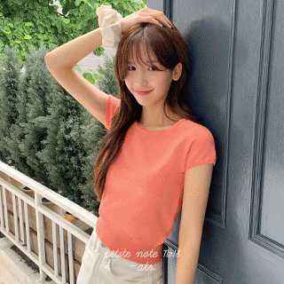 (MADE/색감맛집/자수포인트♥) Petite Note No.18 노엘리 캡소매 자수 니트