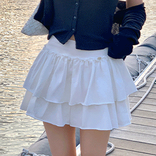 (바지내장/허리밴딩/러블리스포티룩♥) 벨르 바지안감 올밴딩 미니 캉캉 스커트