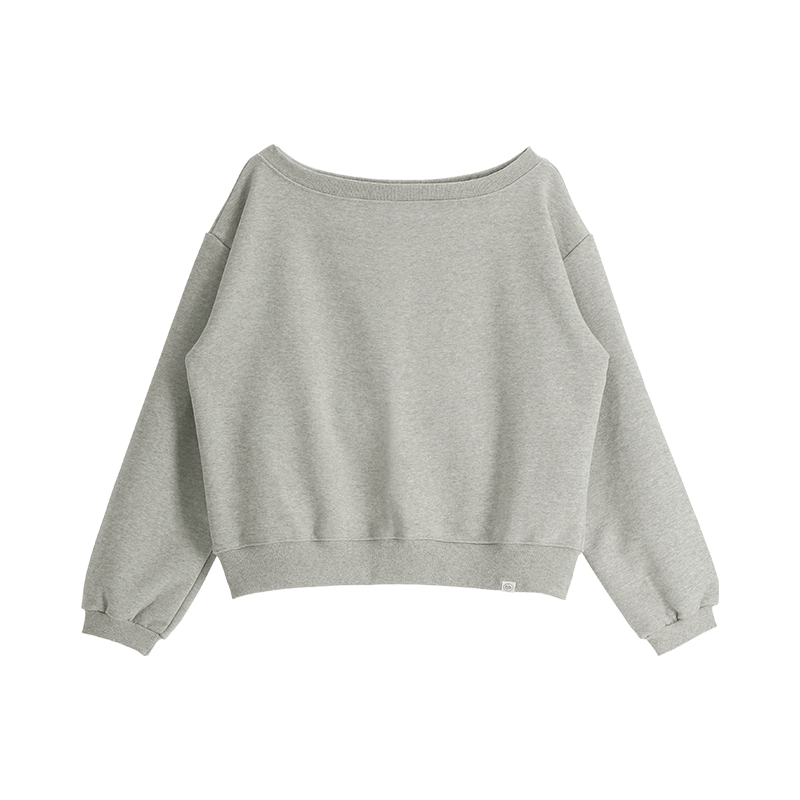 Note No.20 ボートネック ワンショルダー ルーズフィット 長袖