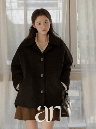 [울함유] (MADE/코트맛집출신/보온력최적화) 에드린 프리미엄 울 와이드핏 누빔안감 탈부착 핸드메이드 코트