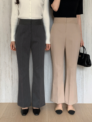 (쫀득원단/다리길이+3cm/하체군살완벽커버) 베노드 쫀쫀 하이웨스트 세미 부츠컷 슬랙스