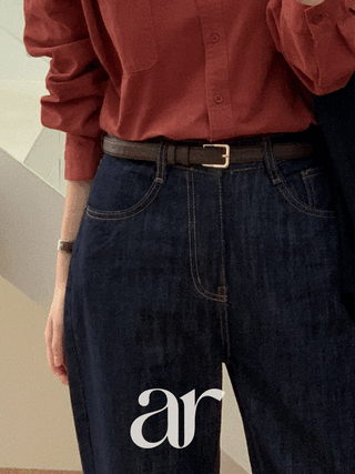 (프리미엄수입코튼/이염ZERO/군살커버핏) 코티드 논페이드 생지 와이드핏 데님 팬츠